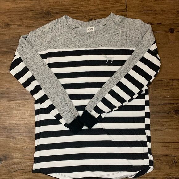 Victoria’s Secret Pink Bling Stripe Dog Tshirt/ Leggings Outfit set S - Picture 11 of 11